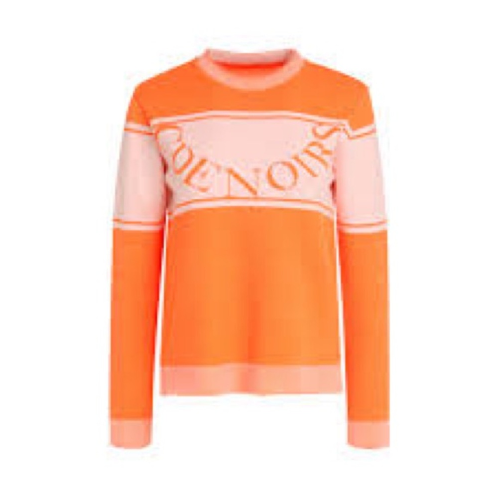 C De Noirs Women's New York orange Knit Golf Sweater size small